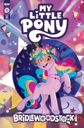 Size: 2063x3131 | Tagged: safe, derpibooru import, idw, official, izzy moonbow, pony, unicorn, spoiler:comic, spoiler:g5comic, bridlewoodstock, comic cover, female, g5, high res, image, jpeg, mare, my little pony logo, official comic