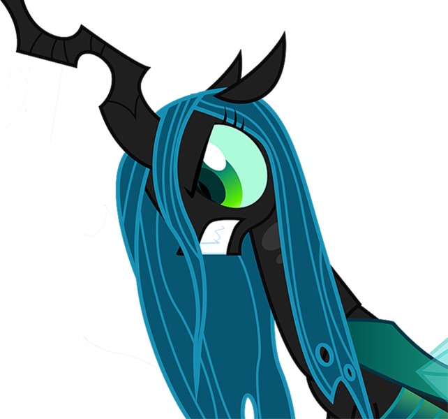 Size: 732x684 | Tagged: safe, artist:ex-machinart, derpibooru import, edit, editor:incredibubbleirishguy, vector edit, queen chrysalis, changeling, changeling queen, angry, female, former queen chrysalis, image, png, simple background, solo, transparent background, vector