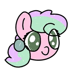 Size: 1000x1000 | Tagged: safe, artist:theunidentifiedchangeling, derpibooru import, oc, oc:yedna letelier, unofficial characters only, earth pony, pony, bust, chibi, commission, earth pony oc, female, image, mare, png, portrait, simple background, smiling, solo, transparent background, ych result, your character here
