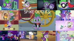 Size: 1280x721 | Tagged: safe, derpibooru import, editor:quoterific, spike, a health of information, a trivial pursuit, do princesses dream of magic sheep, dungeons and discords, hearth's warming eve (episode), luna eclipsed, power ponies (episode), scare master, she's all yak, the best night ever, the cutie map, the mysterious mare do well, winter wrap up, image, png