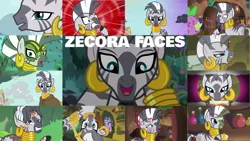 Size: 1280x720 | Tagged: safe, derpibooru import, editor:quoterific, spike, twilight sparkle, zecora, zebra, a health of information, a rockhoof and a hard place, bridle gossip, filli vanilli, it isn't the mane thing about you, just for sidekicks, molt down, princess twilight sparkle (episode), she talks to angel, swarm of the century, the cutie pox, the cutie re-mark, what about discord?, alternate timeline, chrysalis resistance timeline, ear piercing, earring, image, jewelry, mask, piercing, png, swamp fever, upside down