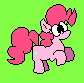 Size: 84x83 | Tagged: safe, artist:gravity1037, derpibooru import, pinkie pie, animated, gif, green background, image, pixel art, pizza tower, simple background, slipping, solo, sprite