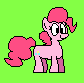 Size: 84x83 | Tagged: safe, artist:gravity1037, derpibooru import, pinkie pie, animated, dancing, gif, green background, image, pixel art, pizza tower, simple background, solo, sprite