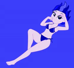 Size: 2024x1848 | Tagged: suggestive, artist:robertsonskywa1, derpibooru import, equestria girls, arcee, bikini, clothes, female, image, jpeg, photo, sexy, solo, string bikini, sultry pose, swimsuit, transformers, transformers prime