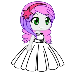 Size: 768x768 | Tagged: safe, derpibooru import, sweetie belle, equestria girls, beautiful, clothes, dress, gacha life, image, png, wedding dress, white dress