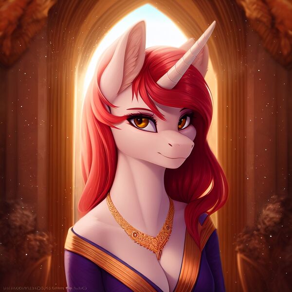 Size: 3072x3072 | Tagged: safe, derpibooru import, machine learning generated, stable diffusion, oc, unofficial characters only, anthro, pony, unicorn, anthro oc, breasts, clothes, cute, dress, female, horn, image, jewelry, jpeg, mare, solo, solo female, unicorn oc