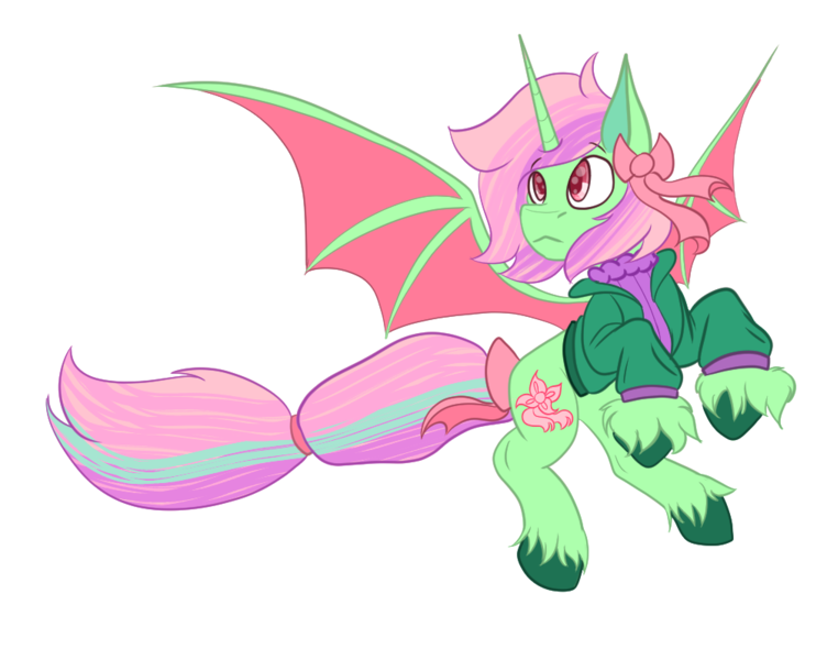 Size: 1000x798 | Tagged: safe, artist:brybrychan, derpibooru import, oc, unofficial characters only, alicorn, bat pony, bat pony alicorn, pony, bat pony oc, bat wings, bow, clothes, female, flying, hair bow, horn, image, looking back, mare, png, rearing, simple background, solo, tail, tail bow, transparent background, unshorn fetlocks, wings