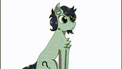 Size: 426x240 | Tagged: safe, artist:nismorose, derpibooru import, oc, oc:anon, oc:anonfilly, pony, animated, blinking, cheek fluff, chest fluff, ear fluff, ear twitch, eye lashes, female, filly, gif, image, loop, perfect loop, simple background, sitting, white background, youtube link