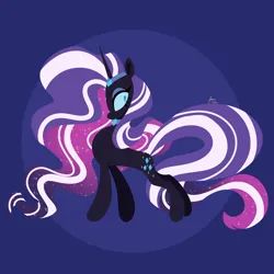 Size: 5000x5000 | Tagged: safe, artist:fizzlefer, derpibooru import, nightmare rarity, pony, unicorn, absurd resolution, ethereal mane, ethereal tail, female, hair over one eye, image, mare, png, profile, signature, simple background, solo, tail