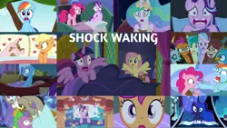 Size: 1974x1111 | Tagged: safe, derpibooru import, edit, edited screencap, editor:quoterific, screencap, applejack, discord, fluttershy, gallus, ocellus, pinkie pie, rainbow dash, sandbar, scootaloo, silverstream, smolder, spike, starlight glimmer, trixie, twilight sparkle, yona, parasprite, pig, 28 pranks later, a health of information, do princesses dream of magic sheep, make new friends but keep discord, may the best pet win, road to friendship, rock solid friendship, secrets and pies, sleepless in ponyville, swarm of the century, to where and back again, twilight's kingdom, uprooted, image, png, student six