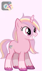 Size: 959x1631 | Tagged: safe, derpibooru import, fluttershy (g3), pony, unicorn, g3, happy, image, png, redesign, solo, standing
