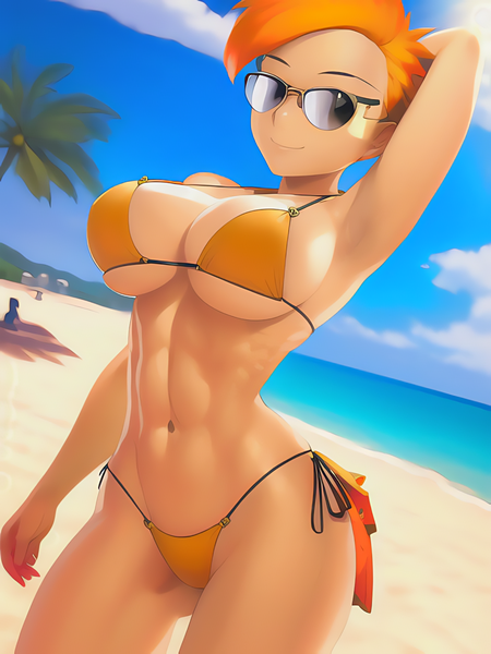Size: 1020x1360 | Tagged: suggestive, derpibooru import, editor:sammykun, machine learning generated, novelai, stable diffusion, spitfire, human, equestria girls, abs, athletic, beach, beach chair, belly button, big breasts, bikini, breasts, busty spitfire, chair, clothes, cloud, female, humanized, image, looking at you, midriff, ocean, palm tree, png, sand, sexy, solo, solo female, stupid sexy spitfire, sultry pose, sunglasses, swimsuit, tail, toned, toned female, tree, water