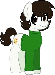 Size: 568x768 | Tagged: safe, artist:saveraedae, derpibooru import, oc, oc:kenning prance, ponified, unofficial characters only, earth pony, pony, clothes, crossover, image, looking at you, male, png, shirt, solo, the mark side