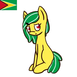 Size: 1000x1000 | Tagged: safe, artist:ask-ponyvenezuela, derpibooru import, ponified, pony, guyana, image, nation ponies, png, simple background, solo, transparent background