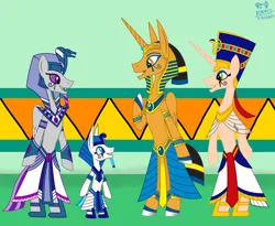 Size: 9088x7435 | Tagged: safe, artist:bsw421, derpibooru import, oc, oc:blu king, oc:khuenaten, oc:neferneferuaten nefertiti, oc:polithesisa, earth pony, pegasus, pony, unicorn, clothes, colt, cousins, egyptian, egyptian headdress, egyptian pony, female, foal, headdress, image, kids, loincloth, makeup, male, mare, nefertiti, pharaoh, png, skirt, stallion, standing on two hooves