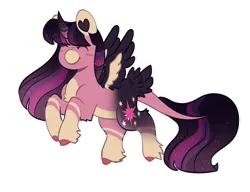 Size: 1280x982 | Tagged: safe, artist:mynameislazy, derpibooru import, twilight sparkle, twilight sparkle (alicorn), alicorn, pony, alternate design, female, heart ears, image, leonine tail, markings, png, redesign, tail, twitterina design