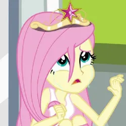 Size: 474x474 | Tagged: editor needed, safe, derpibooru import, edit, edited screencap, screencap, fluttershy, equestria girls, equestria girls (movie), big crown thingy, cropped, crown, crying, element of harmony, element of magic, image, jewelry, jpeg, regalia, solo