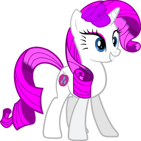 Size: 896x892 | Tagged: safe, artist:cloudcandie, derpibooru import, rarity, pony, unicorn, elements of insanity, hat, image, png, rarifruit, simple background, smiling, solo, transparent background, vector