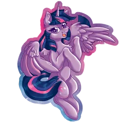 Size: 2000x2000 | Tagged: safe, artist:dankpegasista, derpibooru import, twilight sparkle, twilight sparkle (alicorn), alicorn, pony, blue hair, chest fluff, cute, ear fluff, eyelashes, female, floating, flowy mane, flying, highlights, image, large wings, looking at you, open mouth, outline, png, purple eyes, purple fur, raised hoof, shading, simple background, simple shading, smiling, smiling at you, solo, spread wings, transparent background, turning, twiabetes, upright, wings