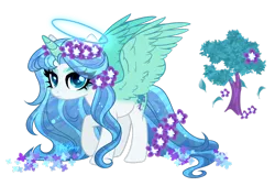 Size: 1920x1300 | Tagged: safe, artist:gloriaartist, derpibooru import, oc, alicorn, pony, female, halo, image, magical lesbian spawn, mare, offspring, parent:fluttershy, parent:rarity, parents:flarity, png, solo