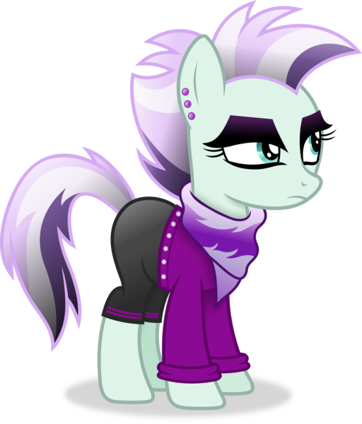 Size: 3180x3724 | Tagged: safe, artist:anime-equestria, derpibooru import, coloratura, earth pony, pony, alternate hairstyle, bandana, clothes, ear piercing, eyeshadow, image, makeup, piercing, png, simple background, solo, transparent background, vector