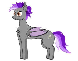 Size: 1230x966 | Tagged: safe, artist:nismorose, derpibooru import, oc, oc:belldrums, unofficial characters only, bat pony, pony, bat pony oc, bat wings, cheek fluff, chest fluff, ear fluff, ear tufts, eyelashes, fangs, female, image, mare, multicolored hair, multicolored tail, png, purple hair, purple tail, simple background, slit pupils, solo, tail, transparent background, wings