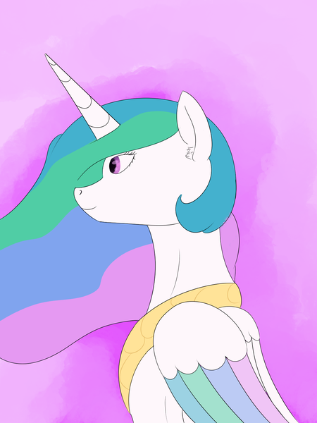 Size: 1200x1600 | Tagged: safe, artist:saintgryphonii, derpibooru import, princess celestia, alicorn, pony, image, png, solo