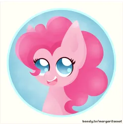 Size: 2202x2223 | Tagged: safe, artist:margaritaenot, derpibooru import, pinkie pie, earth pony, pony, image, png, simple background, solo, vector