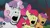 Size: 1280x720 | Tagged: safe, derpibooru import, edit, edited screencap, screencap, apple bloom, scootaloo, sweetie belle, pony, bbc, cobson, cutie mark crusaders, ear, female, filly, glasses, horn, image, meme, not salmon, open mouth, png, purple hair, queen of spades, soyjak, stubble, wat, wojak