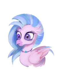 Size: 1068x1280 | Tagged: safe, derpibooru import, silverstream, hippogriff, cute, diastreamies, female, image, png, simple background, white background
