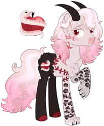 Size: 2447x2971 | Tagged: safe, artist:strawberry-spritz, derpibooru import, oc, unofficial characters only, hybrid, base used, image, interspecies offspring, offspring, parent:discord, parent:fluttershy, parents:discoshy, png, simple background, solo, transparent background