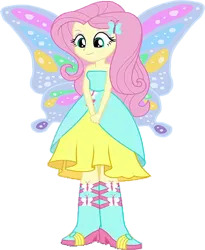 Size: 558x679 | Tagged: safe, derpibooru import, edit, edited screencap, editor:incredibubbleirishguy, screencap, fluttershy, equestria girls, equestria girls (movie), background removed, butterfly wings, clothes, dress, fall formal, fall formal outfits, flutterfly, gossamer wings, image, png, simple background, solo, transparent background, wings