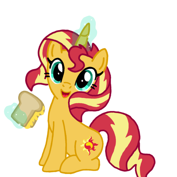 Size: 1280x1280 | Tagged: safe, artist:lepewmlp, derpibooru import, sunset shimmer, pony, unicorn, base used, cheese, female, food, grilled cheese, image, magic, png, simple background, solo, telekinesis, transparent background