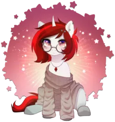 Size: 1988x2112 | Tagged: safe, alternate version, artist:avrameow, derpibooru import, part of a set, oc, unofficial characters only, pony, unicorn, alternate character, clothes, commission, horn, image, oversized clothes, png, simple background, solo, sweater, transparent background, unicorn oc, ych result