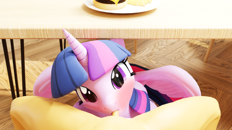 Size: 3840x2160 | Tagged: explicit, artist:pyp, banned from derpibooru, part of a set, twibooru exclusive, twilight sparkle, twilight sparkle (alicorn), alicorn, anthro, plantigrade anthro, blowjob, bottomless, breasts, burger, busty twilight sparkle, chair, clothes, complete nudity, dining room, faceless male, female, food, french fries, hamburger, happy, happy sex, high res, horn, image, kneeling, looking at you, male, male pov, nudity, offscreen character, oral, partial nudity, penis, plate, png, pov, sex, shotacon, sitting, size difference, small penis, smaller male, smiling, straight, straight shota, table, twilight is a foal fiddler, under the table, wings
