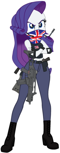 Size: 673x1713 | Tagged: safe, artist:edy_january, artist:gmaplay, derpibooru import, edit, rarity, human, equestria girls, equestria girls series, angry, assault rifle, base used, belt, beretta, beretta m9, body armor, boots, breasts, british, british flag, busty rarity, call of duty, chernobyl, clothes, england, g36, g36c, g3sp1, geode of shielding, gun, handgun, image, long pants, magical geodes, military, musket, png, rifle, s.t.a.l.k.e.r., sas, shoes, sniper, sniper rifle, soldier, solo, special air servies, special forces, tactical squad, tanktop, task forces 141, union jack, united kingdom, weapon