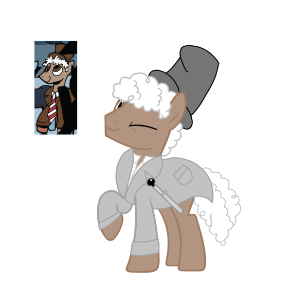 Size: 4096x4096 | Tagged: safe, artist:foxyfell1337, derpibooru import, idw, ponified, pony, absurd resolution, base, clothes, harpo marx, hat, image, png, solo, top hat