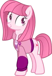 Size: 1334x1942 | Tagged: safe, artist:pegasski, artist:tanahgrogot, derpibooru import, oc, oc:annisa trihapsari, unofficial characters only, earth pony, pony, clothes, code lyoko, cute, earth pony oc, female, heart, hoodie, image, mare, ocbetes, png, simple background, smiling, solo, transparent background, xana
