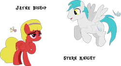 Size: 970x533 | Tagged: safe, artist:selenaede, artist:victorfazbear, derpibooru import, oc, oc:jayne bishop, oc:stern knight, unofficial characters only, pegasus, pony, base used, cozy glow's father, cozy glow's mother, cozy glow's parents, cutie mark, duo, duo male and female, female, image, male, mare, pegasus oc, png, simple background, stallion, transparent background, wings