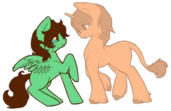 Size: 900x582 | Tagged: safe, artist:sinclair2013, derpibooru import, oc, unofficial characters only, pegasus, pony, unicorn, duo, female, image, looking at each other, looking at someone, male, mare, png, shipping, simple background, stallion, straight, transparent background