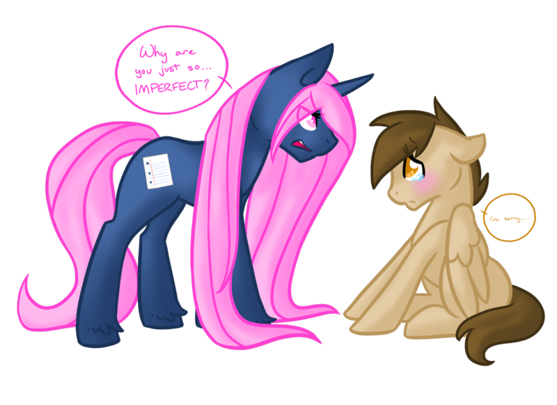 Size: 1280x931 | Tagged: safe, artist:sinclair2013, derpibooru import, oc, oc:ariel, oc:rachel, pegasus, pony, unicorn, blushing, duo, female, image, mare, png, simple background, transparent background