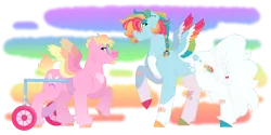 Size: 1280x640 | Tagged: safe, artist:itstechtock, derpibooru import, oc, oc:lucky charm, unofficial characters only, pegasus, pony, colored wings, image, multicolored wings, png, wings