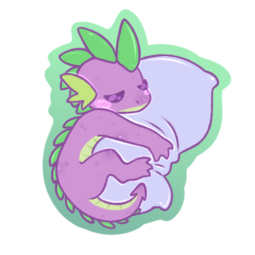Size: 500x500 | Tagged: safe, artist:purplegrim40, derpibooru import, spike, dragon, blush sticker, blushing, hug, image, male, pillow, pillow hug, png, simple background, sleeping, solo, transparent background