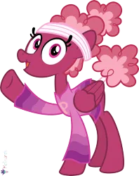Size: 4000x5046 | Tagged: safe, artist:melisareb, derpibooru import, part of a set, ponified, pegasus, pony, .svg available, absurd resolution, alphabet lore, clothes, curly hair, female, headband, image, long sleeved shirt, long sleeves, looking at you, mare, open mouth, p, png, raised hoof, scrunchie, shirt, simple background, solo, species swap, tail, thin, transparent background, vector, wings