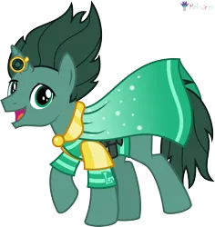Size: 4000x4230 | Tagged: safe, alternate version, artist:melisareb, derpibooru import, part of a set, ponified, pony, unicorn, .svg available, absurd resolution, alphabet lore, cape, clothes, crossover, gem, gold, horn, horn ring, image, jewelry, l (letter), looking at you, male, open mouth, png, raised hoof, ring, shirt, simple background, solo, species swap, stallion, striped shirt, super l, transparent background, vector