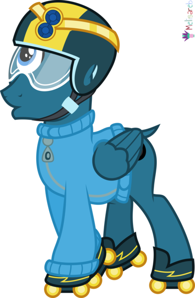 Size: 4000x6100 | Tagged: safe, alternate version, artist:melisareb, derpibooru import, part of a set, pegasus, pony, .svg available, absurd resolution, alphabet lore, bald, clothes, crossover, dock, gem, gold, hairless, helmet, image, male, o, one eyed, png, roller skates, simple background, skates, solo, species swap, stallion, super o, sweater, tail, transparent background, vector, wat, wings