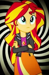 Size: 612x935 | Tagged: safe, derpibooru import, sunset shimmer, equestria girls, cute, cuteness, female, hypnosis, hypnotic, hypnotized, image, jpeg, solo, solo female, spiral