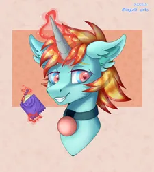 Size: 2432x2700 | Tagged: safe, artist:ingolf arts, derpibooru import, oc, oc:divine lover, unofficial characters only, earth pony, pony, unicorn, clothes, condom, glow, glowing horn, high res, horn, image, looking at you, magic, minimalist, modern art, png, smiling, solo, stars, telekinesis