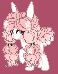 Size: 1724x2192 | Tagged: safe, artist:justsadluna, derpibooru import, oc, unofficial characters only, earth pony, pony, clothes, coat markings, earth pony oc, eyelashes, female, flower, flower in hair, image, mare, png, raised hoof, socks (coat marking), solo