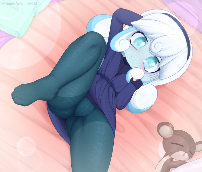 Size: 1557x1331 | Tagged: suggestive, artist:an-m, banned from derpibooru, part of a set, ponybooru import, oc, oc:snowdrop, unofficial characters only, equestria girls, blushing, cameltoe, clothes, dress, equestria girls-ified, female, image, lolicon, looking at you, pantyhose, png, skirt, solo, solo female, teddy bear, underage, upskirt